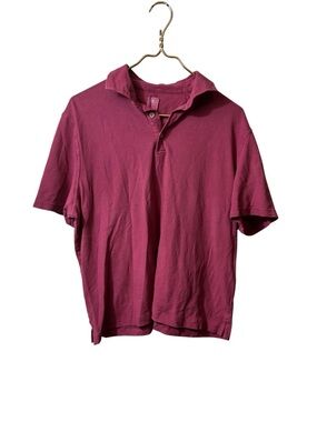 Men's Classic Polo Shirt in Berry Fedeli box fit